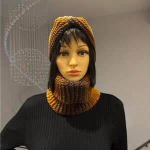 Crochet headband and necklace